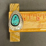 Gene and Martha Jackson, Navajo Sterling Silver Shadowbox Earrings with Turquoise, Clip-on    (SP90)
