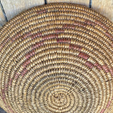 Vintage Navajo Coiled Basket with Red Geometric Design  (DV65)