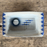 Mel Cornshucker, Cherokee, Pottery Loaf Pan with Dragonfly Design