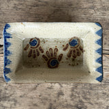 Mel Cornshucker, Cherokee, Pottery Loaf Pan with Healing Hands Design