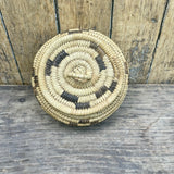 Vintage Papago Coiled Basket with Lid - Devil's claw & Yucca (GM318)