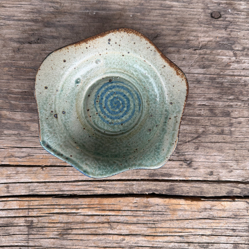 Mel Cornshucker, Cherokee, Pottery Dish/Spoon Rest