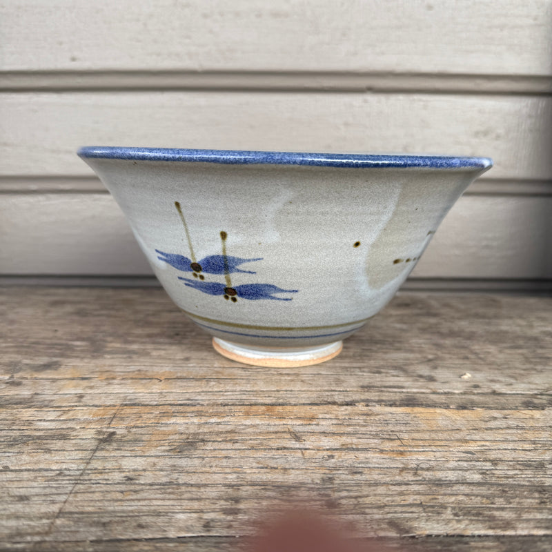 Mel Cornshucker, Cherokee, Pottery Serving Bowl with Dragonfly Design