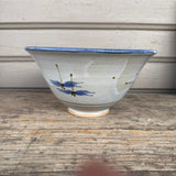 Mel Cornshucker, Cherokee, Pottery Serving Bowl with Dragonfly Design