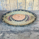 Vintage Hopi Third Mesa Wicker Plaque Basket  (DV36)