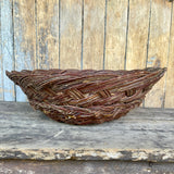 Santa Clara Red Willow Wicker Basket, vintage  (DV67)