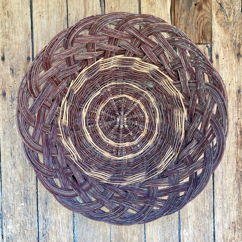 Santa Clara Red Willow Wicker Basket, vintage  (DV67)