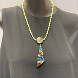 Chris Nieto, Santo Domingo (Kewa) Mosaic Inlay Dangle Pendant and Necklace  (5/265)