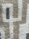 Navajo rug weaving in Two Grey Hills style, vintage Native American, handwoven (GM283)