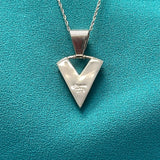 Cathy Webster, Contemporary Navajo Inlay Pendant with Sterling Silver and Spiny Oyster Shell    6/70