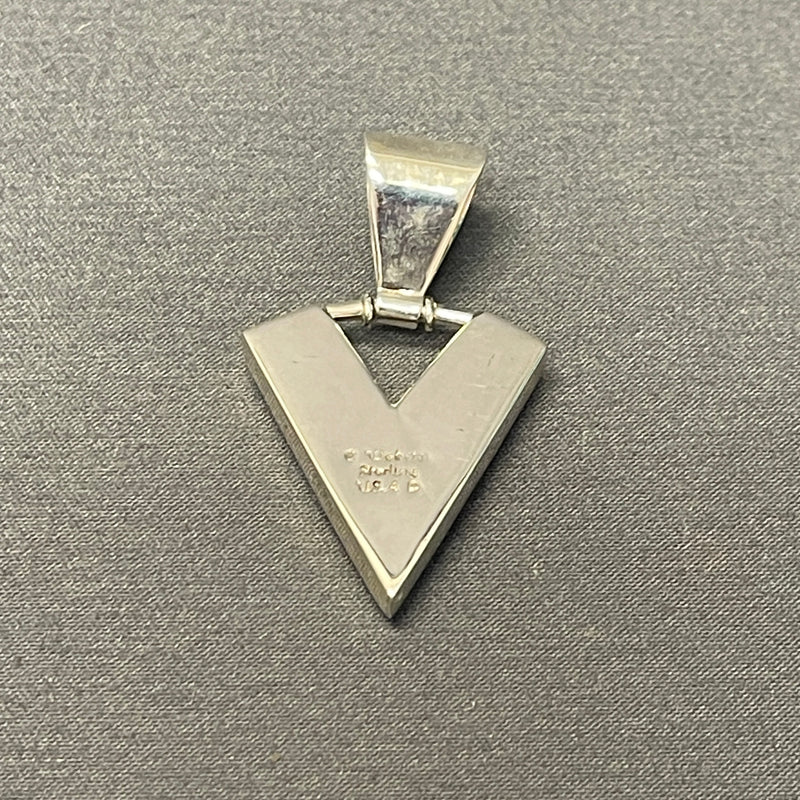 Cathy Webster, Contemporary Navajo Inlay Pendant with Sterling Silver and Lapis    6/71
