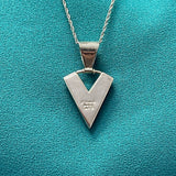 Cathy Webster, Contemporary Navajo Inlay Pendant with Sterling Silver and Lapis    6/71