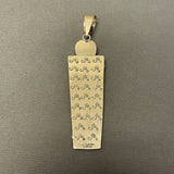 Large Alex Sanchez Sterling Silver and Turquoise Pendant with Petroglyph Designs, Zuni/Navajo   (6/74)