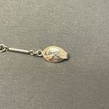 Ernest Benally Contemporary Navajo Denim Lapis Lapidary Pendant with Attached Sterling Silver Tube Bead Necklace    (6/69)