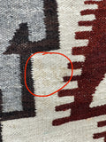 Large Navajo Rug Weaving in Two Grey Hills Style, vintage Native American (GM373)