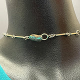 Ernest Benally Contemporary Navajo Denim Lapis Lapidary Pendant with Attached Sterling Silver Tube Bead Necklace    (6/69)