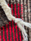 Navajo Rug Weaving with Storm Pattern, authentic Native American, handwoven (GM369)
