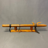 Vintage High Spirits Hand-Carved Wooden Flute with Stand   (WHC24)
