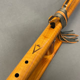 Vintage High Spirits Hand-Carved Wooden Flute with Stand   (WHC24)