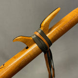 Vintage High Spirits Hand-Carved Wooden Flute with Stand   (WHC24)