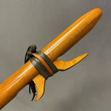 Vintage High Spirits Hand-Carved Wooden Flute with Stand   (WHC24)