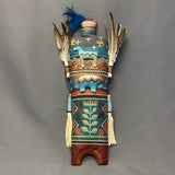 Peter Ray James, Navajo Large Spirit Doll with Horse and Bear, authentic Native American   (WHC19)