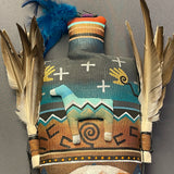 Peter Ray James, Navajo Large Spirit Doll with Horse and Bear, authentic Native American   (WHC19)