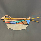 Beverly Henderson, Navajo Clay Ram Wall Hanging, authentic Native American    (WHC45)