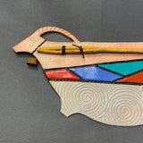 Beverly Henderson, Navajo Clay Ram Wall Hanging, authentic Native American    (WHC45)
