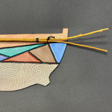 Beverly Henderson, Navajo Clay Ram Wall Hanging, authentic Native American    (WHC45)