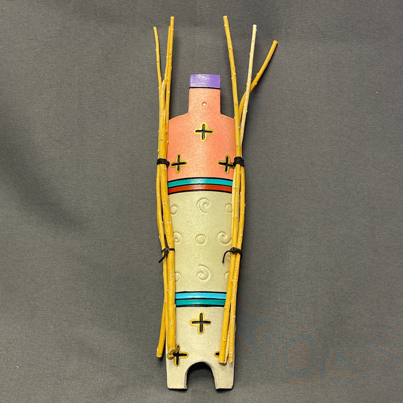 Beverly Henderson, Navajo Clay Spirit Doll, authentic Native American (WHC44)