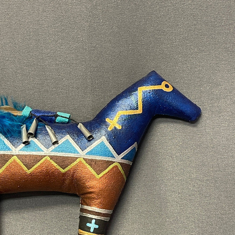 Peter Ray James, Navajo Small Stuffed Horse, authentic Native American   (WHC11)