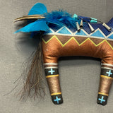 Peter Ray James, Navajo Small Stuffed Horse, authentic Native American   (WHC11)