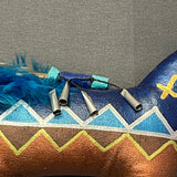 Peter Ray James, Navajo Small Stuffed Horse, authentic Native American   (WHC11)