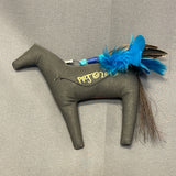 Peter Ray James, Navajo Small Stuffed Horse, authentic Native American   (WHC11)