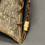 Nolberto Gillespie, Echota Cherokee Tulip Poplar Bark Wall-Hanging Basket, vintage Native American (WHC16)