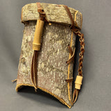 Nolberto Gillespie, Echota Cherokee Tulip Poplar Bark Wall-Hanging Basket, vintage Native American (WHC16)