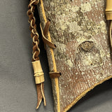 Nolberto Gillespie, Echota Cherokee Tulip Poplar Bark Wall-Hanging Basket, vintage Native American (WHC16)