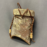 Nolberto Gillespie, Echota Cherokee Tulip Poplar Bark Wall-Hanging Basket, vintage Native American (WHC16)