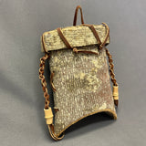 Nolberto Gillespie, Echota Cherokee Tulip Poplar Bark Wall-Hanging Basket, vintage Native American (WHC16)