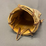 Nolberto Gillespie, Echota Cherokee Tulip Poplar Bark Wall-Hanging Basket, vintage Native American (WHC16)