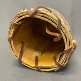 Nolberto Gillespie, Echota Cherokee Tulip Poplar Bark Wall-Hanging Basket, vintage Native American (WHC16)