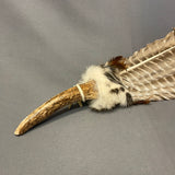 Lakota Dance Fan with Turkey Feathers and Antler Handle   (WHC22)