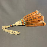 Lakota Beaded Dance Fan with Imitation Red-Tailed Hawk Feathers   (WHC21)