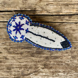 Vintage Native American Hair Barrette with Feather design