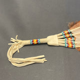 Lakota Beaded Dance Fan with Imitation Red-Tailed Hawk Feathers   (WHC21)