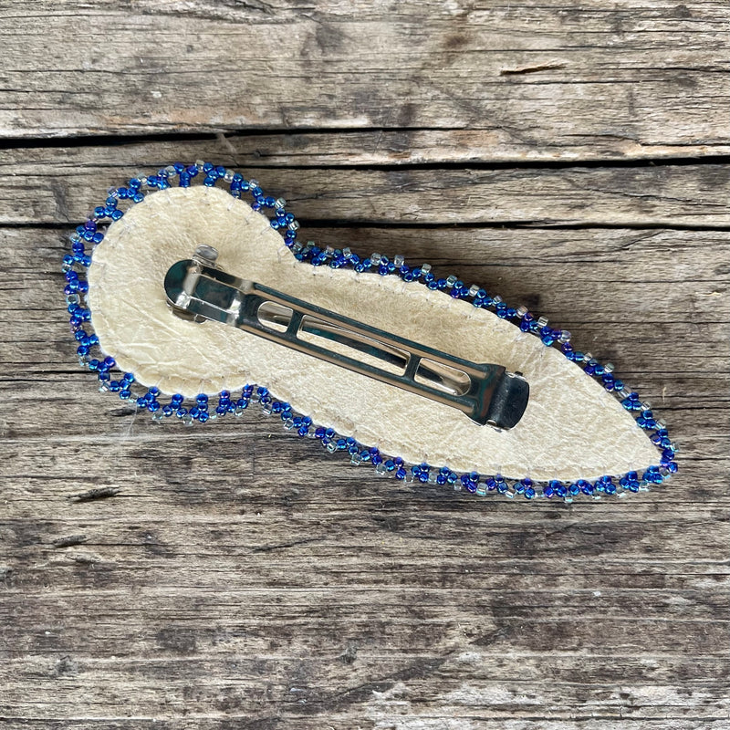 Vintage Native American Hair Barrette with Feather design