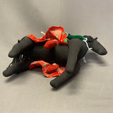 Navajo Fabric Horse with Woman and Children, authentic Native American   (WHC13)