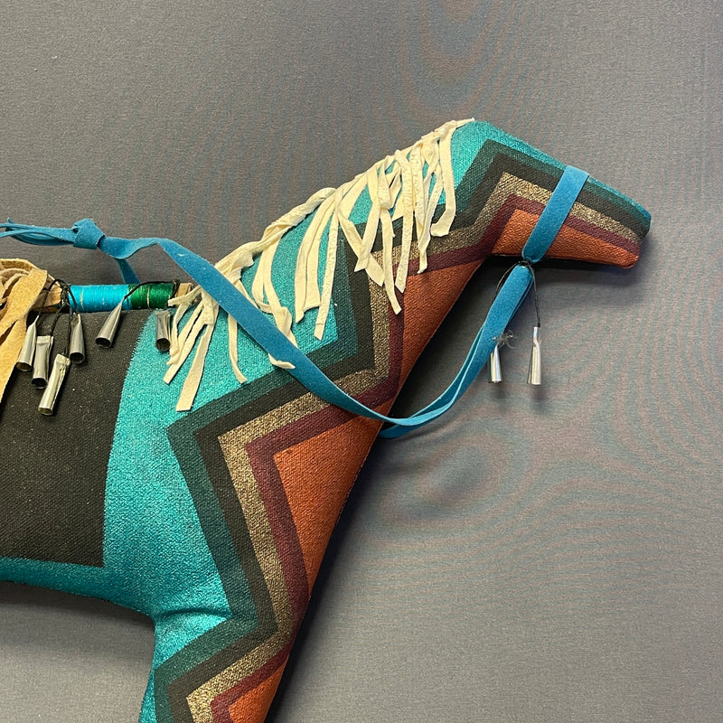 Peter Ray James, Navajo Large Stuffed Horse, authentic Native American   (WHC10)