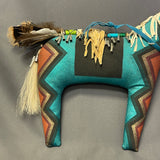 Peter Ray James, Navajo Large Stuffed Horse, authentic Native American   (WHC10)